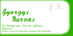 gyorgyi murvai business card